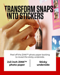 Canon ZinkTM Photo Paper - Sticky-Backed 2x3" Photo Paper (90 x Sheets) - Print Phone Photos for Personalised Stickers