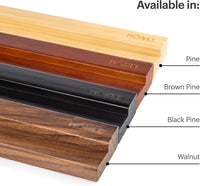 MÖNKE Vinyl Record Wall Mount - an Elegant Display Ledge Made from Solid Wood - This Vinyl Record Shelf Will Hold Records of Any Size (Walnut)