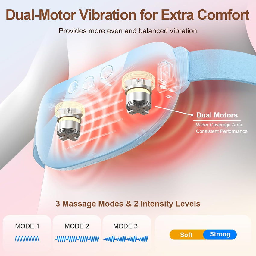 Cordless Menstrual Heat Belt Portable Heat Pad for Period Cramps Rechargeable â Black