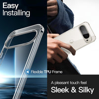 JETech Case for Google Pixel 10/10 Pro 2025, Non-Yellowing Shockproof Bumper Protective Phone Cover, Anti-Scratch Hard PC Back (Clear)