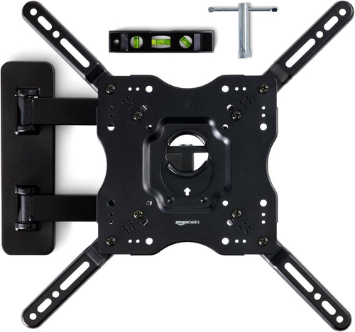Amazon Basics TV Wall Bracket READ DESC 26-55 inch(66cm-140cm) TVs, Swivels Tilts TV Wall Mount for Flat & Curved TV, VESA 100x100mm to 400x400mm, holds up to 36kg, Black