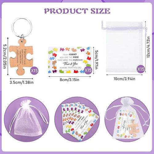 15PCS Keychain Thank You Gifts for Teachers ÃÂÃÂ¢ÃÂÃÂÃÂÃÂ Inspirational Gift Set