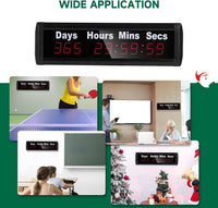 Spolehli Days Countdown Clock, Yearly Countdown Clocks Up to 999 Days with Hours Minutes Seconds for Retirement Christmas Wedding, Remote Control Led Countdown/Timing Up Timer Wall Clock (1.0'')