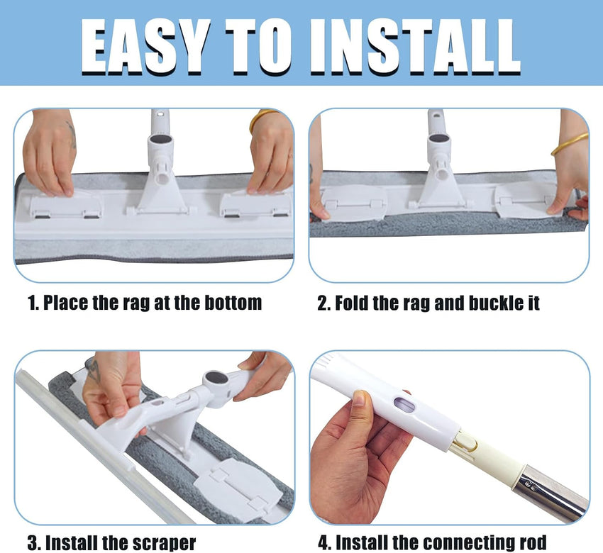 Telescopic Window Squeegee & Cleaning Pole 2-in-1 Silicone 3.8m