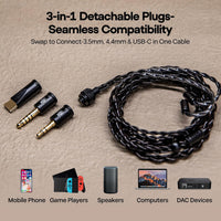 LINSOUL Terras Modular IEM Cable Detachable Connectors 3.5 Only