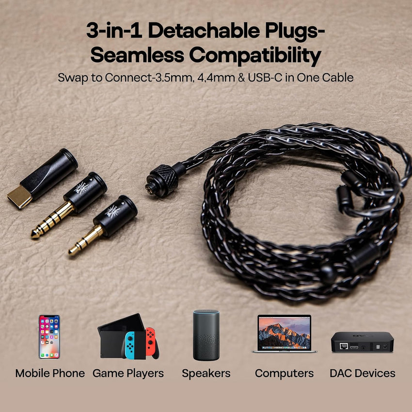 LINSOUL Terras Modular IEM Cable Detachable Connectors 3.5 Only