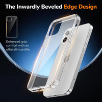 Voyah"ulle Clear Case for iPhone 12/12 Pro, Ultra Thin, Shockproof TPU Cover, Anti-Yellowing, Crystal Clear, Phone Case for Apple iPhone 12/12 Pro - Clear