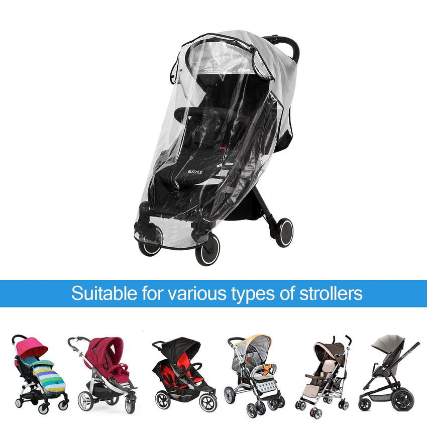 Universal Rain Cover for Pushchair,Pram Rain Cover,Rain Cover for Pram,Travel Weather Shield for Windproof, Waterproof, Protect from Sun Dust Snow