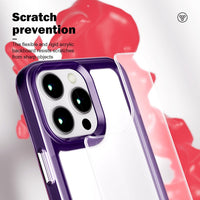 SharkProten Case for iPhone 13 Pro Mobile Phone Case Cover TPU PC Slim Shockproof Anti-Scratch Transparent Cell Phone Case for Girls Women Case Purple