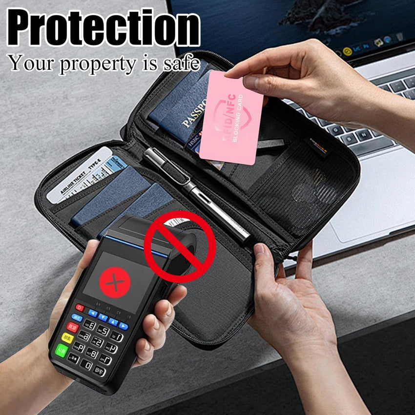 RFID Blocking Card Set Contactless Card Protector Anti-Theft NFC Blocker 6-Pack â Pink