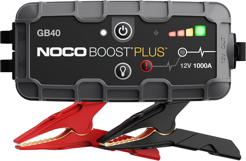 NOCO Boost GB40: 1000A UltraSafe Jump Starter - 12V Lithium Battery Booster Pack, Portable Jump Box, Power Bank & Jumper Cables - for 6.0L Gas and 3.0L Diesel Engines