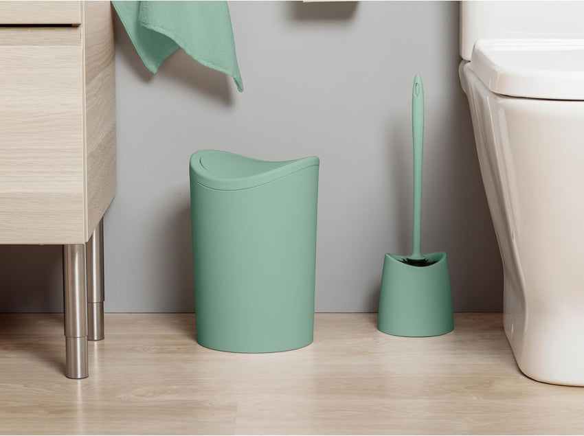 TATAY Bathroom Bin Swing Lid 6L â Green