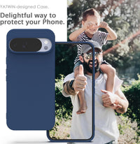 YATWIN Silicone Case for Google Pixel 10 Pro XL, Soft-Touch, Shockproof, DustProof, Antiskid Phone Cover for Google Pixel 10 Pro XL - Dark Blue