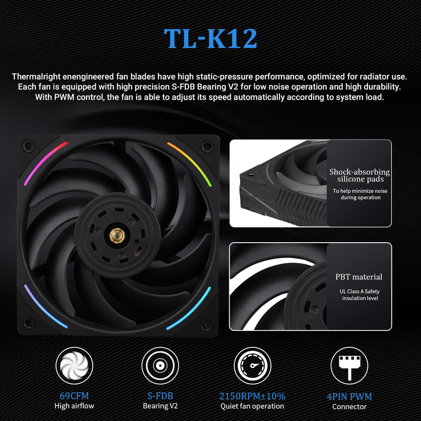Thermalright Frozen Vision 360 READ DESC Liquid CPU Cooler with 12cm PWM Fan Black