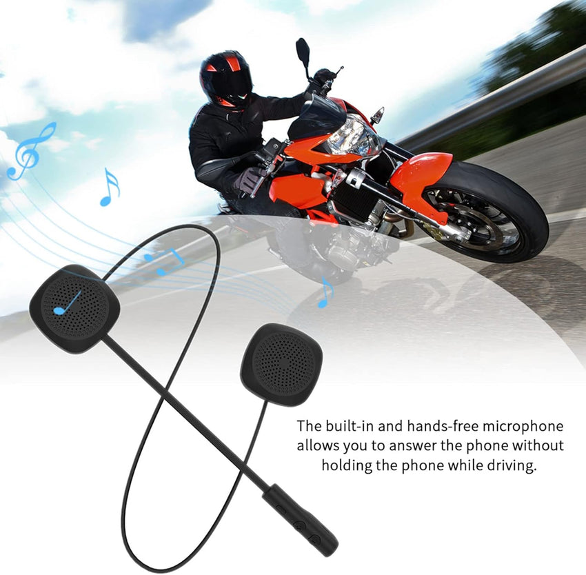Aramox Motorcycle Helmet Headset, MH04 5.0 Speakers Handsfree Motorcycle HelmetHeadset Stereo Music Call Earphone