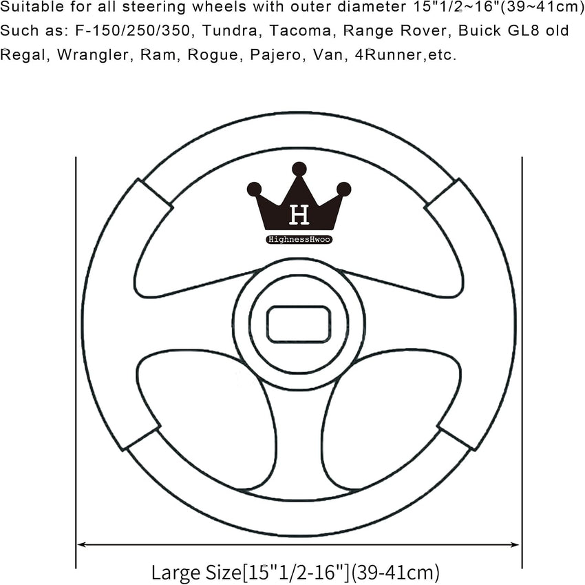 Steering Wheel Cover 39-41cm Anti-Slip Faux Leather Carbon Fibre Massage Grip â White