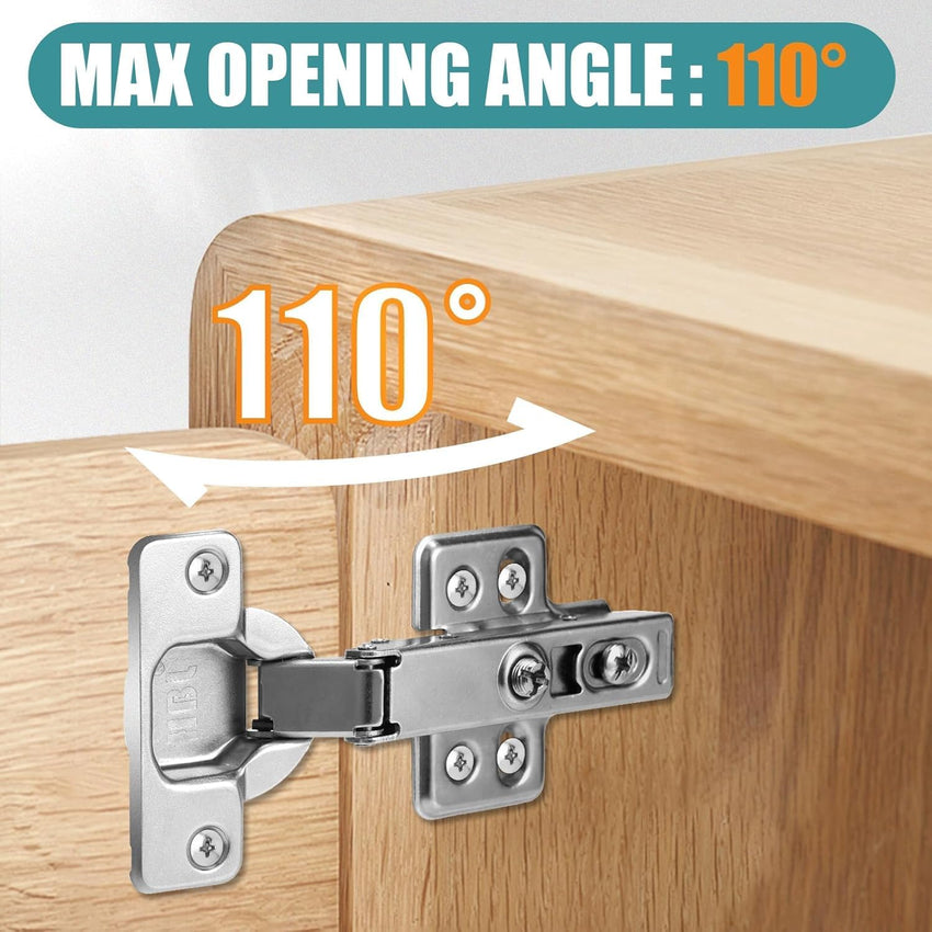 Soft Close Kitchen Cupboard Hinges 35mm 110 Degree 10pcs