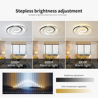 Modern LED Ceiling Light Dimmable Geometric Design â Black 50cm