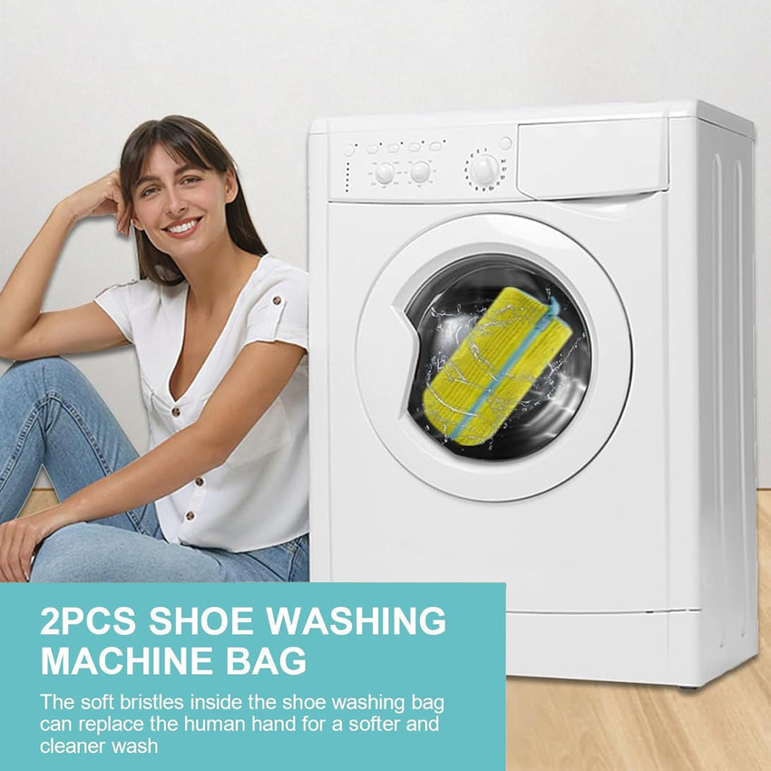 Shoe Washing Machine Bag 360Â° Deep Cleaning Laundry Bag with Zipper â Portable