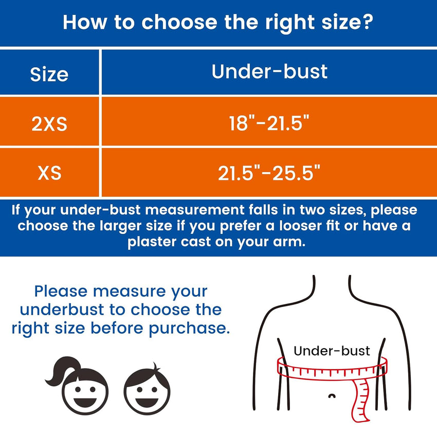 Willcom Child Arm Sling with Waist Strap, Kids Immobilizer Brace Support for Broken Arm, Collarbone, Elbow, Wrist (Comfort Version, Left, XS, 22.5-26 Inch)