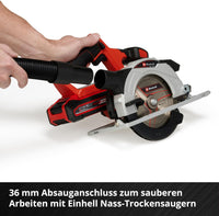 Einhell Cordless Circular Saw 18V Power X-Change 150mm Tool-Free LED Dust Extraction Body Only, no battery included