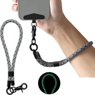 Phone Wrist Strap Lanyard Anti-Theft Glow in the Dark â Black-White