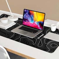 Topographic Map Desk Mat, Large Mouse Pad 800x300x3 mm, Gaming Mouse Mat, Big Full Keyboard Desk Mat, Waterproof Non-Slip Mouse Mat Pad, Rubber Base, for Keyboard Computer PC Gamer Desk Office