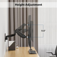 BONTEC Monitor Arm Wall Mount READ DESC for 13-42 Inch Screens, Gas Spring Arm Holds 3-9KG, Adjustable Tilt Swivel Rotation, Heavy Duty Wall Mounted Arm with VESA