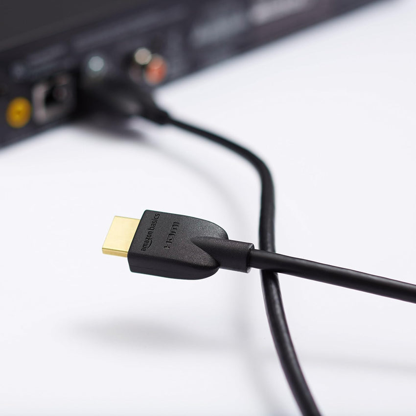 Amazon Basics 4K HDMI Cable 0.9m - 18Gbps High Speed with Ethernet, 4K@60Hz, 2160p, Black