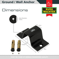 High Security Ground/Wall Anchor Sold Secure Diamond & Gold NO BOLTS INCLUDED GA1