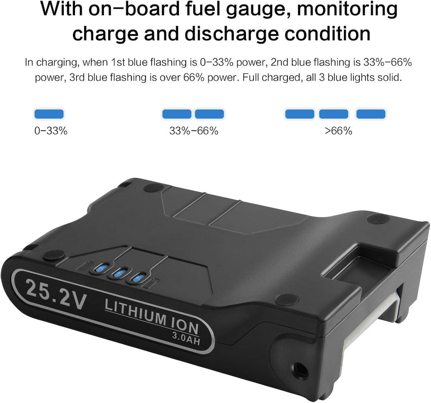 LabTEC XBAT200 25.2V 3000mAh Lithium Battery Replacement for Shark Battery 25.2V XBA-T200,Shark ION Flex ION F80 ION Flex Cordless Vacuum Cleaners Battery