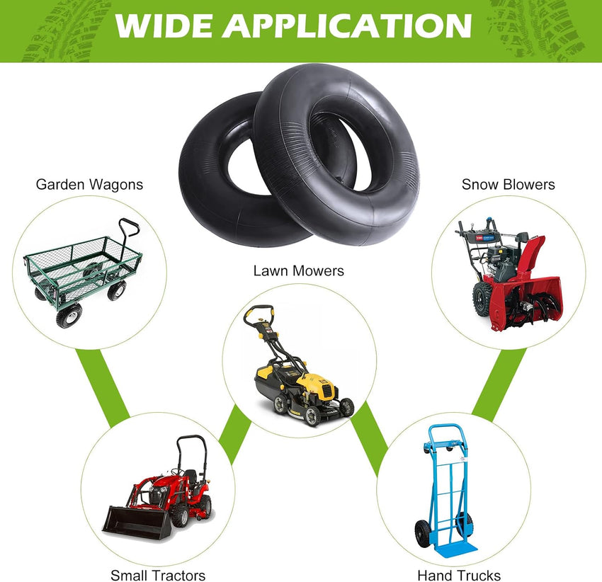 Inner Tube TR-13 Straight Valve Butyl Rubber for Lawnmower Wheelbarrow Garden Trailer Go-Kart 2 pack