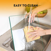 Tempered Glass Cutting Board for KitchenÃ¯Â¼Å2 Pack of 40 * 30cm Safe Hygienic Glass Worktop SaversÃ¯Â¼ÅClear Chopping Board Glass Tray for Kitchen Countertop, Shatter-Resistant, Heat-Resistant,Easy-Clean