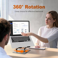 GRIFEMA Laptop Stand for Desk, Foldable Laptop Riser with 360^0 Swivel Base, Adjustable Height & Angle, Ventilated Computer Stand Compatible with MacBook Air/Pro, Dell, and 11-17" Laptops - Black