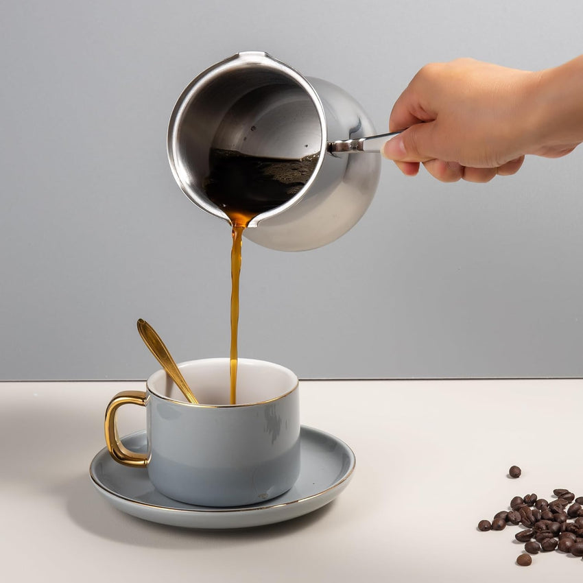 Turkish Coffee Pot Stainless Steel 500ml â IMEEA Milk Warmer