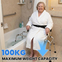Sliding Bathtub Transfer Bench 360ÃÂ° Rotating Shower Chair Height Adjustable