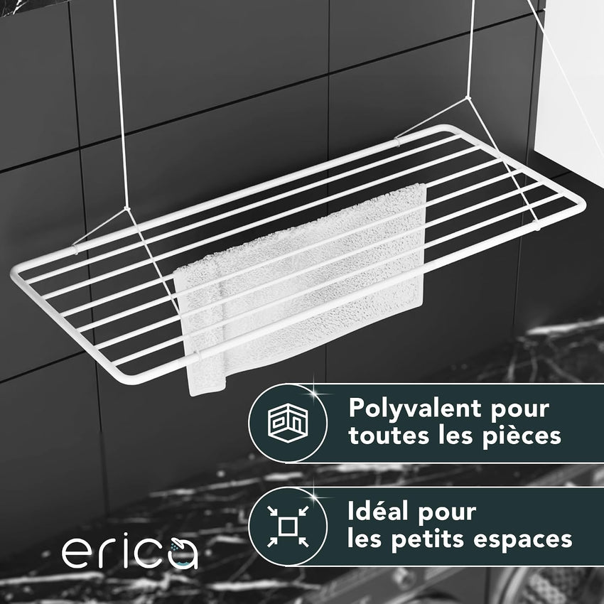 Ceiling-Mounted Clothes Dryer 70x50cm Foldable Airer â White