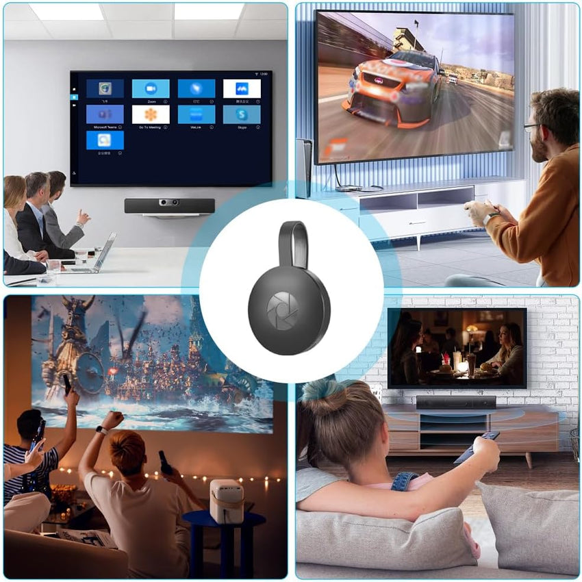 Afenau Wireless HDMI Display Adapter, Wireless Display Dongle, Chromecast Device for TV, 1080P Portable Chrome Cast, Access All Channels for Free, Miracast Dongle for Android/IOS/Windows/Mac/Projector