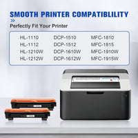 TN1050 TN 1050 Toner Cartridges Compatible for Brother TN-1050 for Brother HL-1110 HL-1112 HL-1210W HL-1212W DCP-1510 DCP-1512 DCP-1610 DCP-1610W DCP-1612W MFC-1810 MFC-1910W Printer (1 Black)