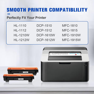 TN1050 TN 1050 Toner Cartridges Compatible for Brother TN-1050 for Brother HL-1110 HL-1112 HL-1210W HL-1212W DCP-1510 DCP-1512 DCP-1610 DCP-1610W DCP-1612W MFC-1810 MFC-1910W Printer (1 Black)