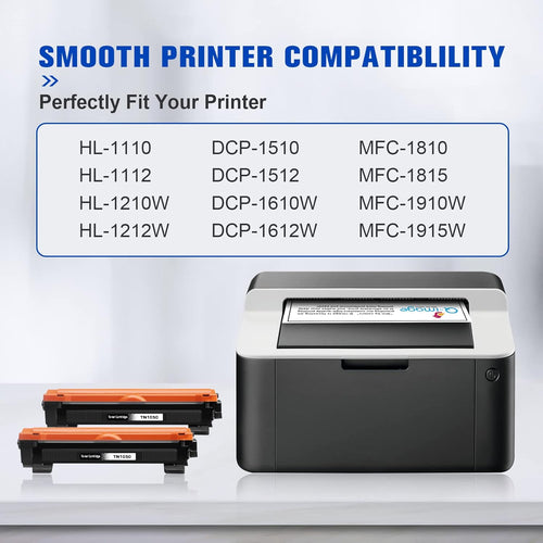 TN1050 TN 1050 Toner Cartridges Compatible for Brother TN-1050 for Brother HL-1110 HL-1112 HL-1210W HL-1212W DCP-1510 DCP-1512 DCP-1610 DCP-1610W DCP-1612W MFC-1810 MFC-1910W Printer (1 Black)