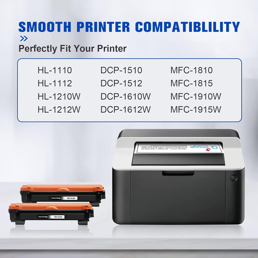 TN1050 TN 1050 Toner Cartridges Compatible for Brother TN-1050 for Brother HL-1110 HL-1112 HL-1210W HL-1212W DCP-1510 DCP-1512 DCP-1610 DCP-1610W DCP-1612W MFC-1810 MFC-1910W Printer (1 Black)