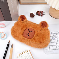 Plush Pencil Bag Cartoon Organiser â Kids Travel Pouch 7.9 x 4.1 x 1.8 inches