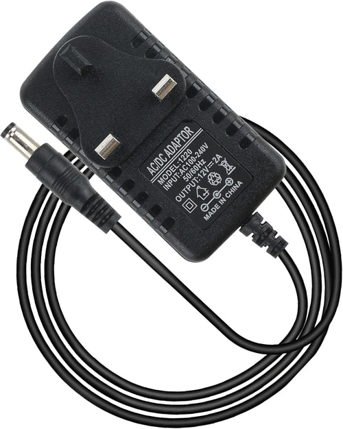Universal AC/DC Power Supply Adapter 12V 2A UK Converter Adaptor 100-240V 50/60HZ Plug 5.5mm x 2.1mm for Led Strips Lights Audio/Video LCD Wireless Router Security Camera Monitor ADSL Cats WIFI IP