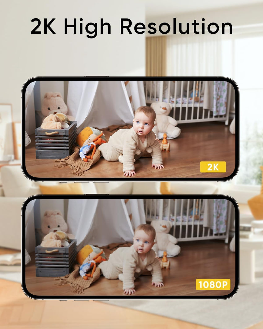 BoyKeep 2K Indoor Surveillance Cameras 2-Pack with Night Vision â Home Security