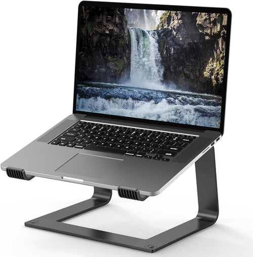 Tonmom Laptop Stand for Desk, Aluminum Laptop Riser Holder, Removable Metal Notebook Stand Ventilated Cooling Computer Riser Compatible with 10-15.6" Laptops