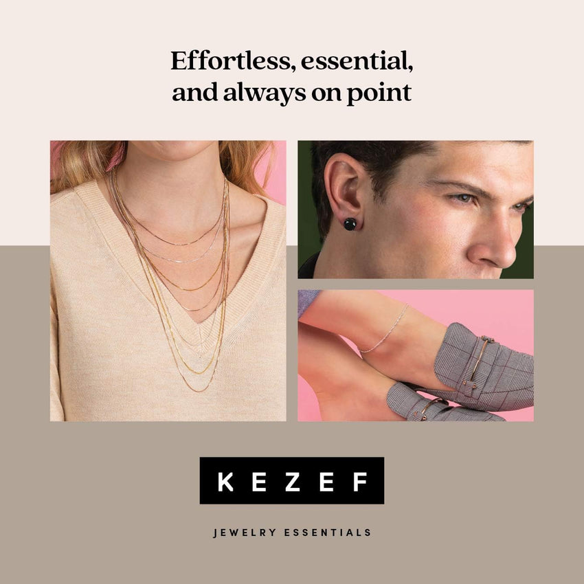KEZEF 18ct Gold over Sterling Silver 1.3 mm Cable Chain for Women or Men - 925 Silver Italian Necklace Chain - Hypoallergenic and Tarnish Resistant - 30 Inches | 75 cm