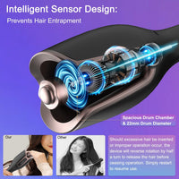 Hair Curler Wand 4 Temp 3 Timers Ceramic Professional Salon Gold