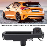 Reverse Camera Fit for Focus MK3 11-14,CCD HD Car Trunk Handle Rear View Camera Waterproof Reverse Monitoring DC 12V