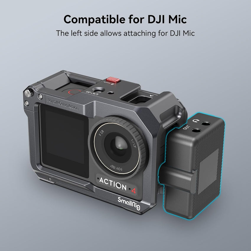 SMALLRIG Action 3/4 Camera Cage with Cold Shoe and 1/4"-20 Threaded Holes Aluminium